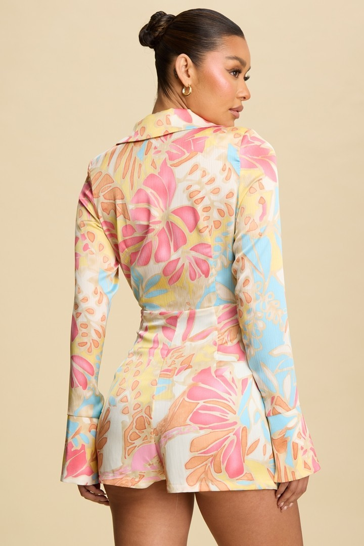 PINK AQUA TRINITY TIE ROMPER