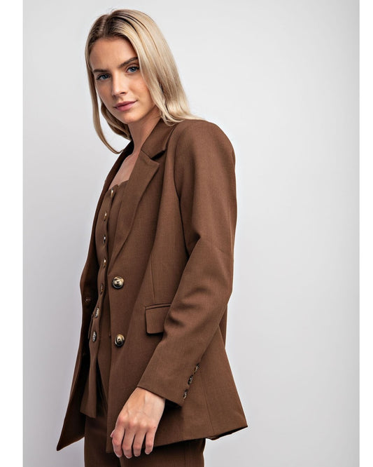 BLAZER TWO BUTTONS - BROWN