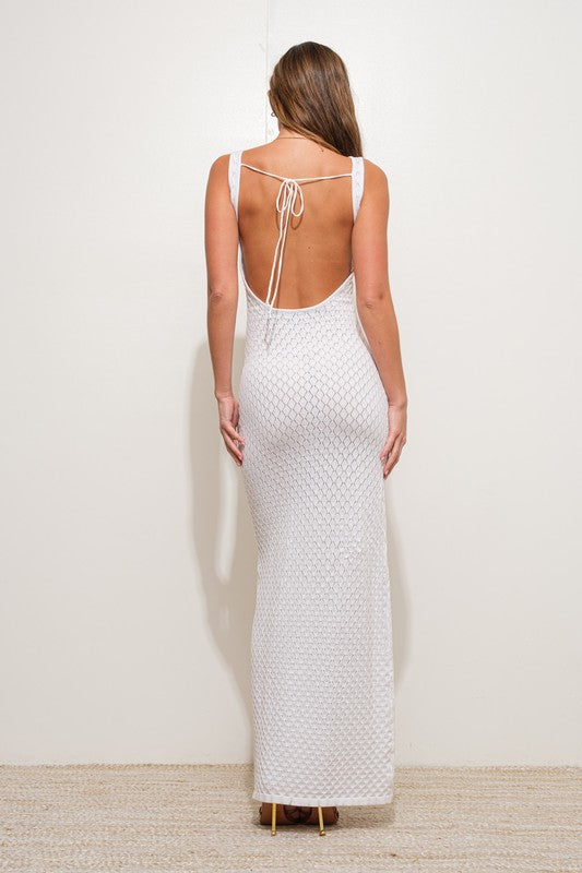ELEGANT CROCHET MAXI DRESS