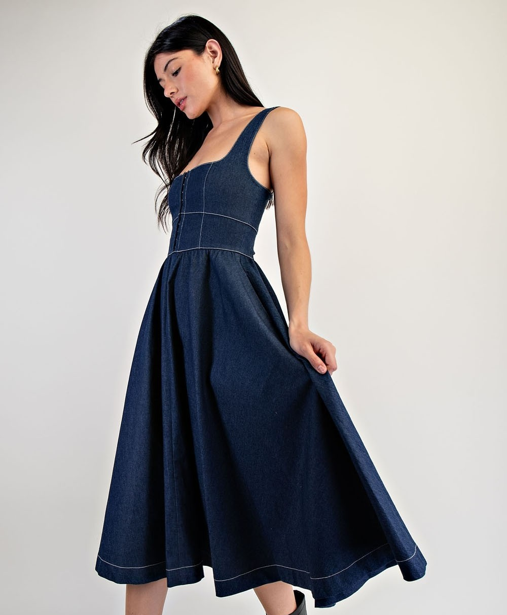 MODERN MUSE DENIM DRESS