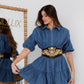INDIGO CHARM DENIM DRESS