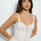 EYELET CORSET FLORAL