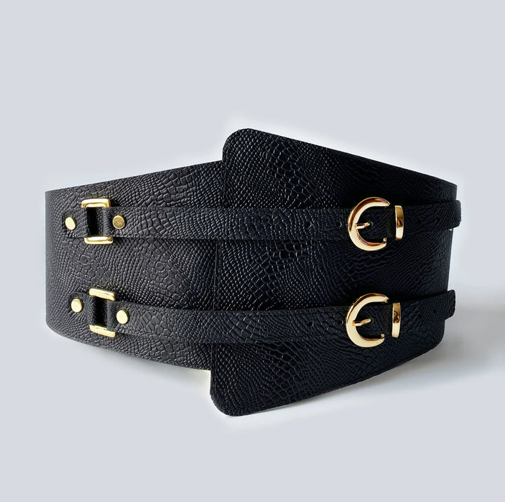 BLACK MALAGA LEATHER BELT