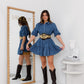 INDIGO CHARM DENIM DRESS