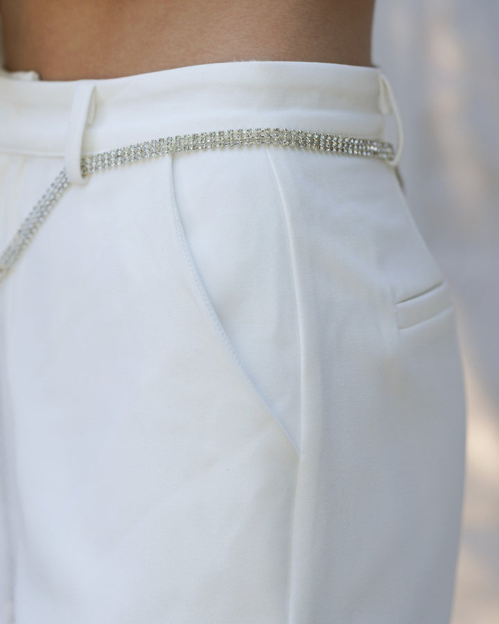 CRYSTAL EDGE TAILORED SHORT SET