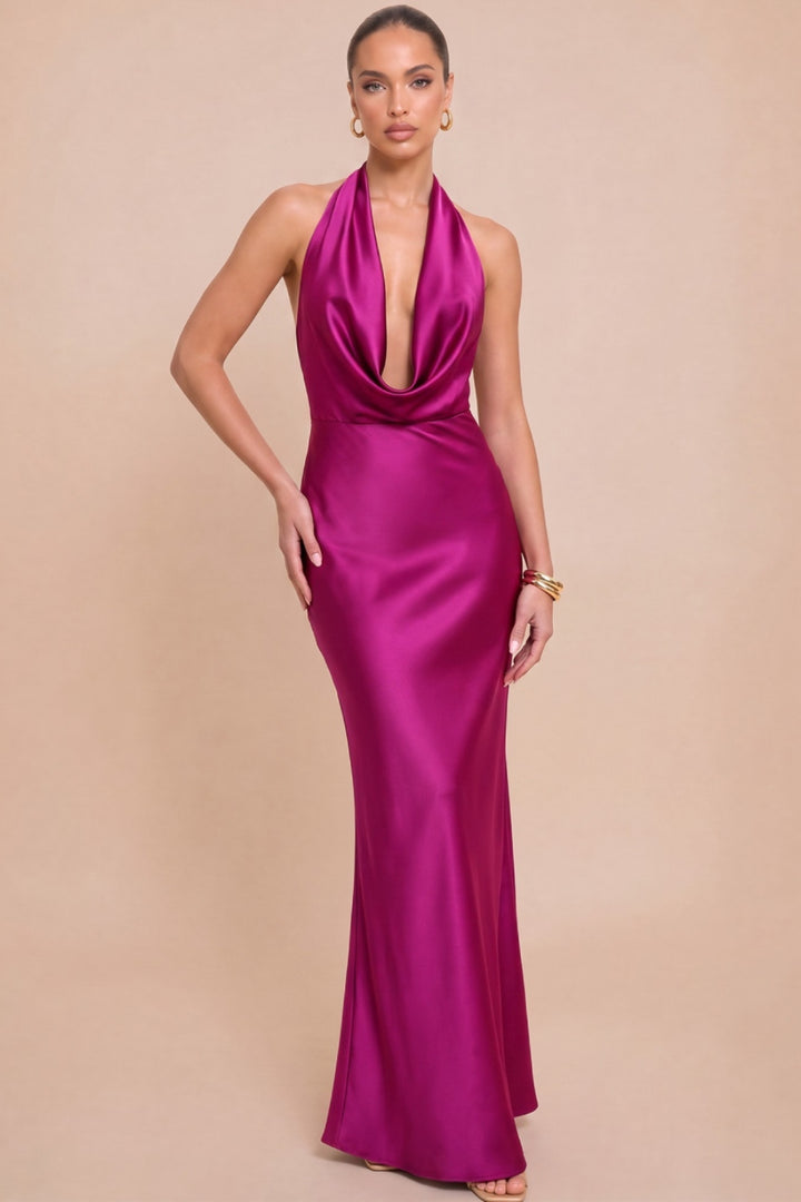 LUMINA HALTER MAXI DRESS