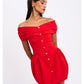 CRIMSON ALLURE MINI DRESS