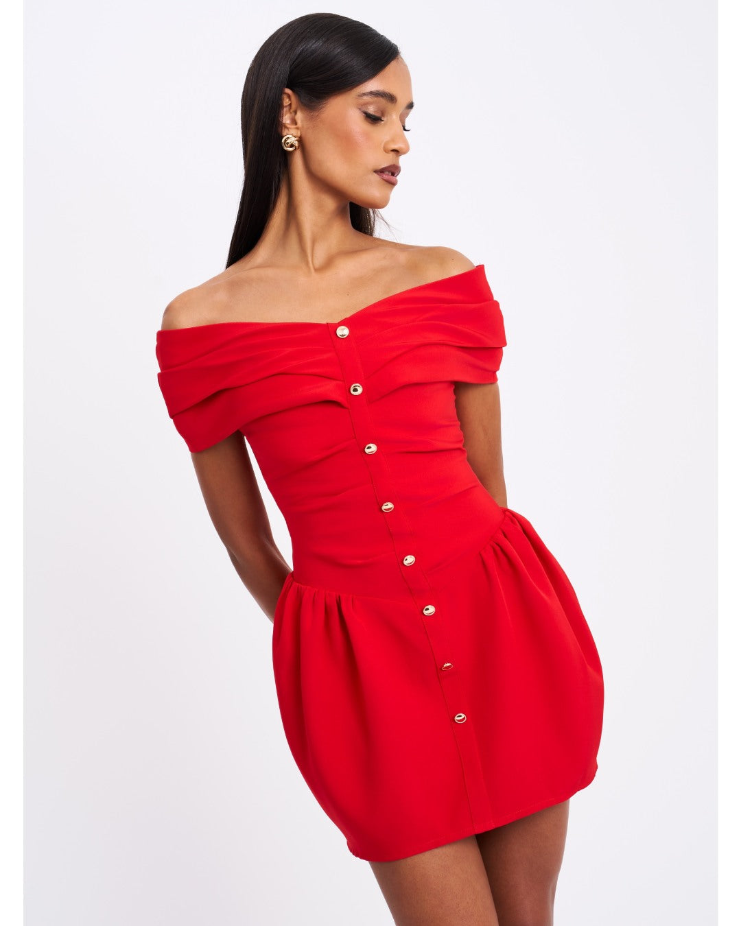 CRIMSON ALLURE MINI DRESS