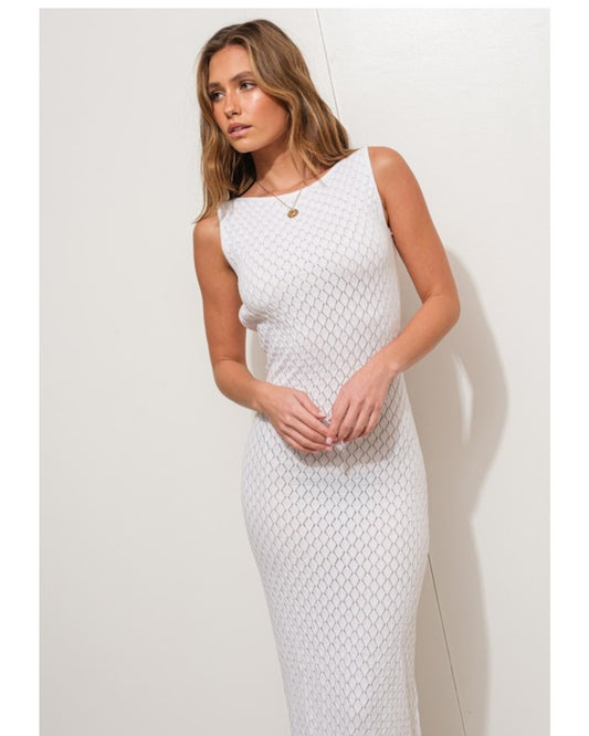 ELEGANT CROCHET MAXI DRESS