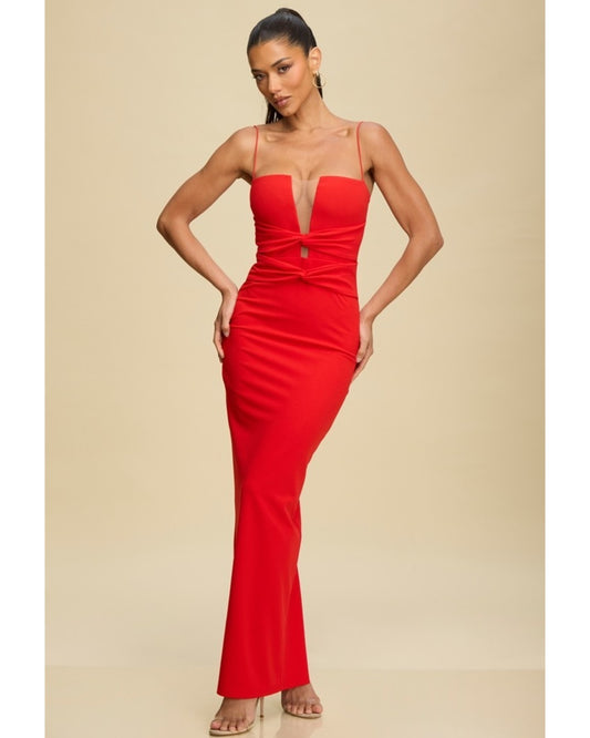 CRIMSON ELEGANCE DRESS