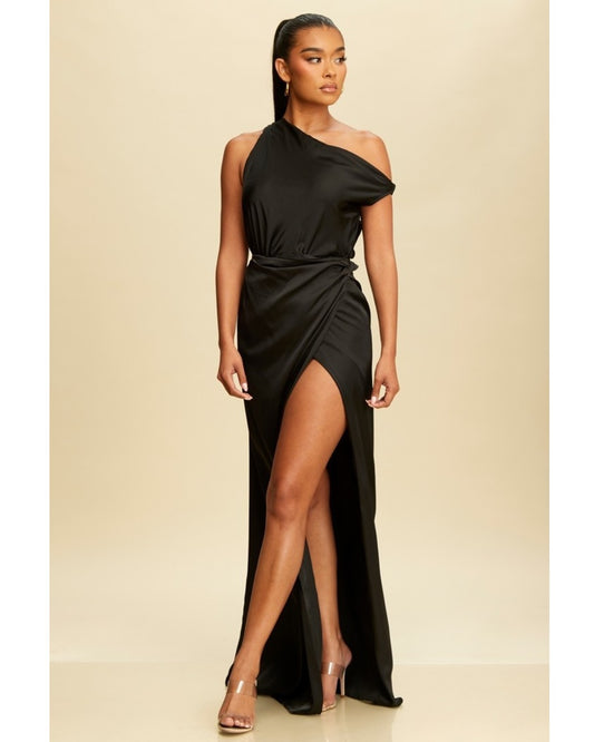 SATIN MAXI DRESS