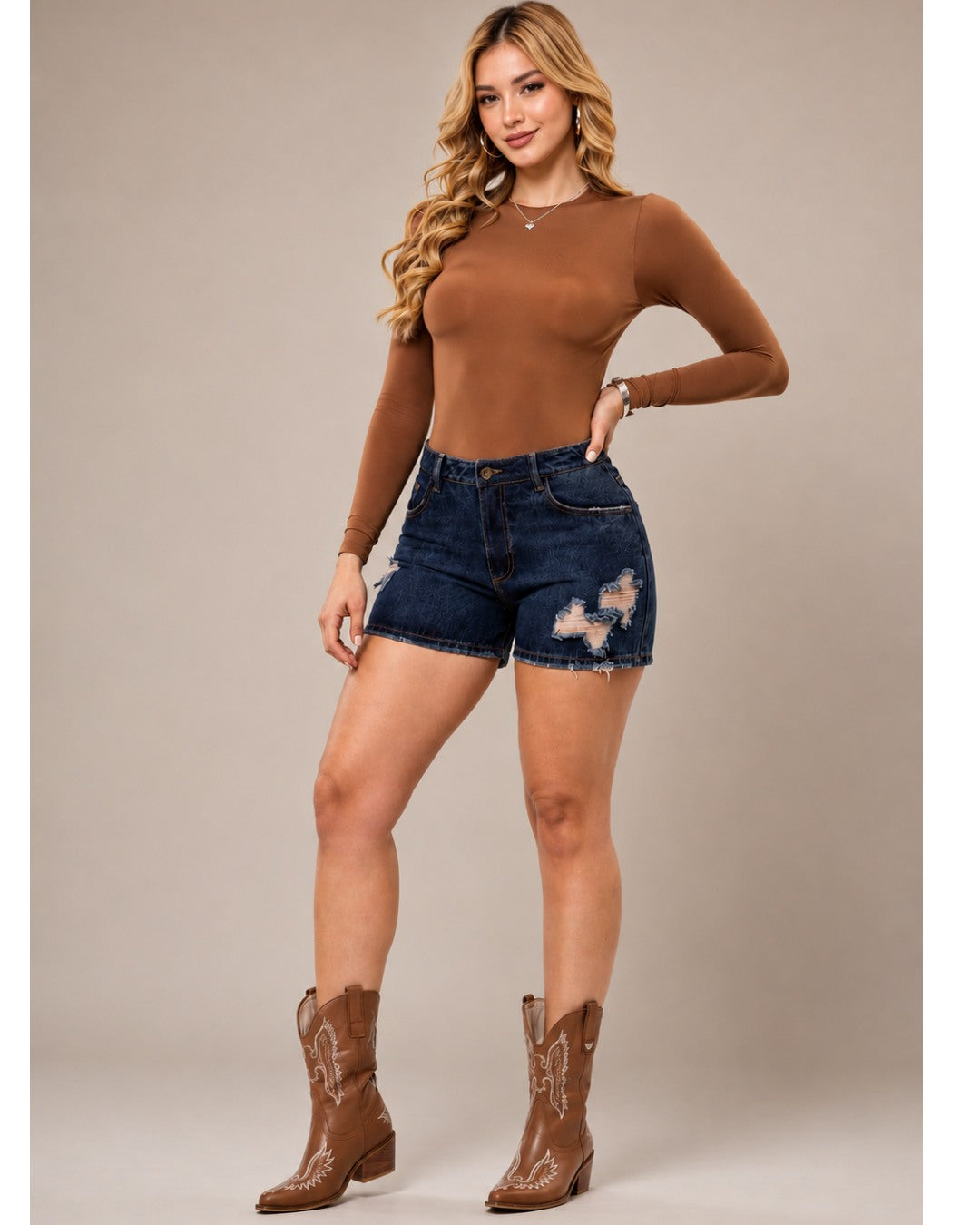 DENIM BLOOM SHORT – Sand Lux Apparel