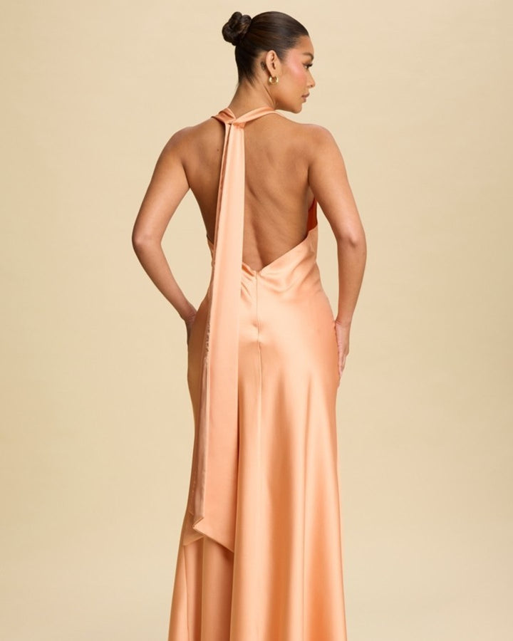 LUMINA HALTER MAXI DRESS