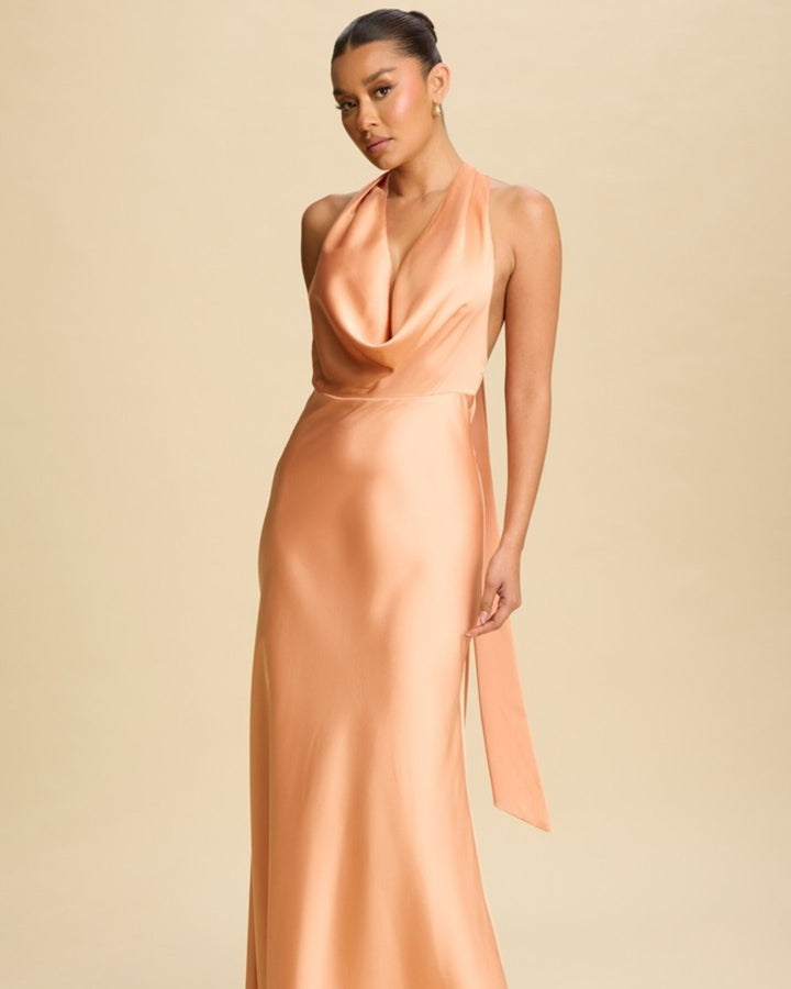 LUMINA HALTER MAXI DRESS
