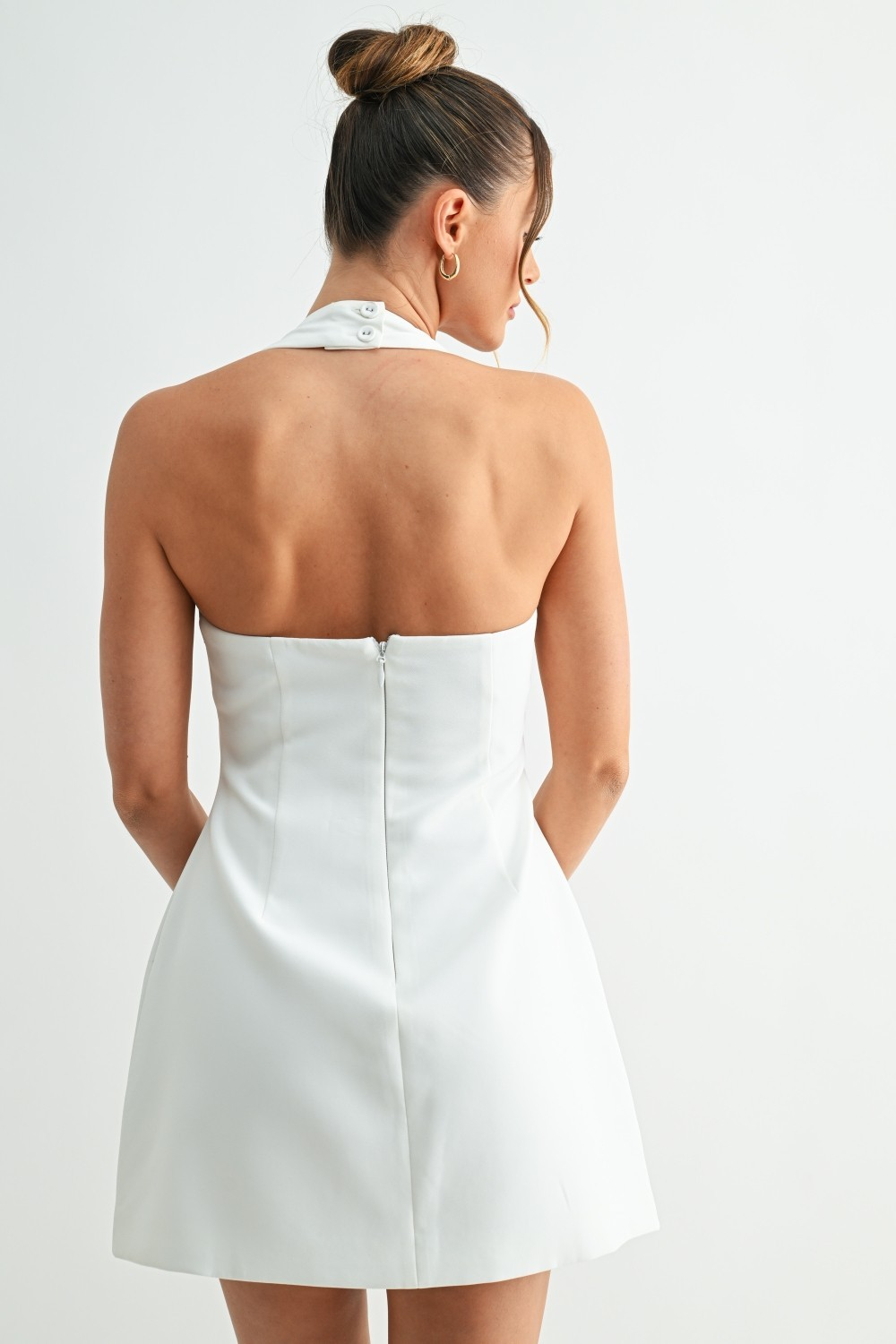 LUNA PEARL HALTER DRESS