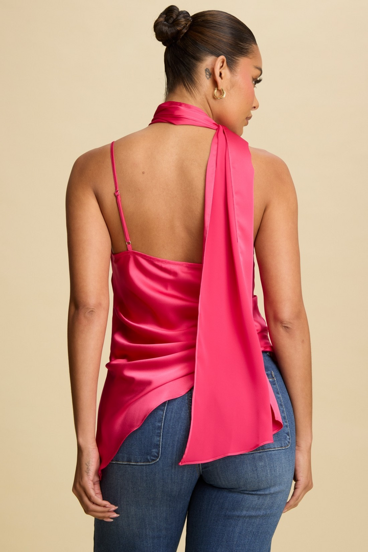 LUMIÈRE SCARF NECK TOP