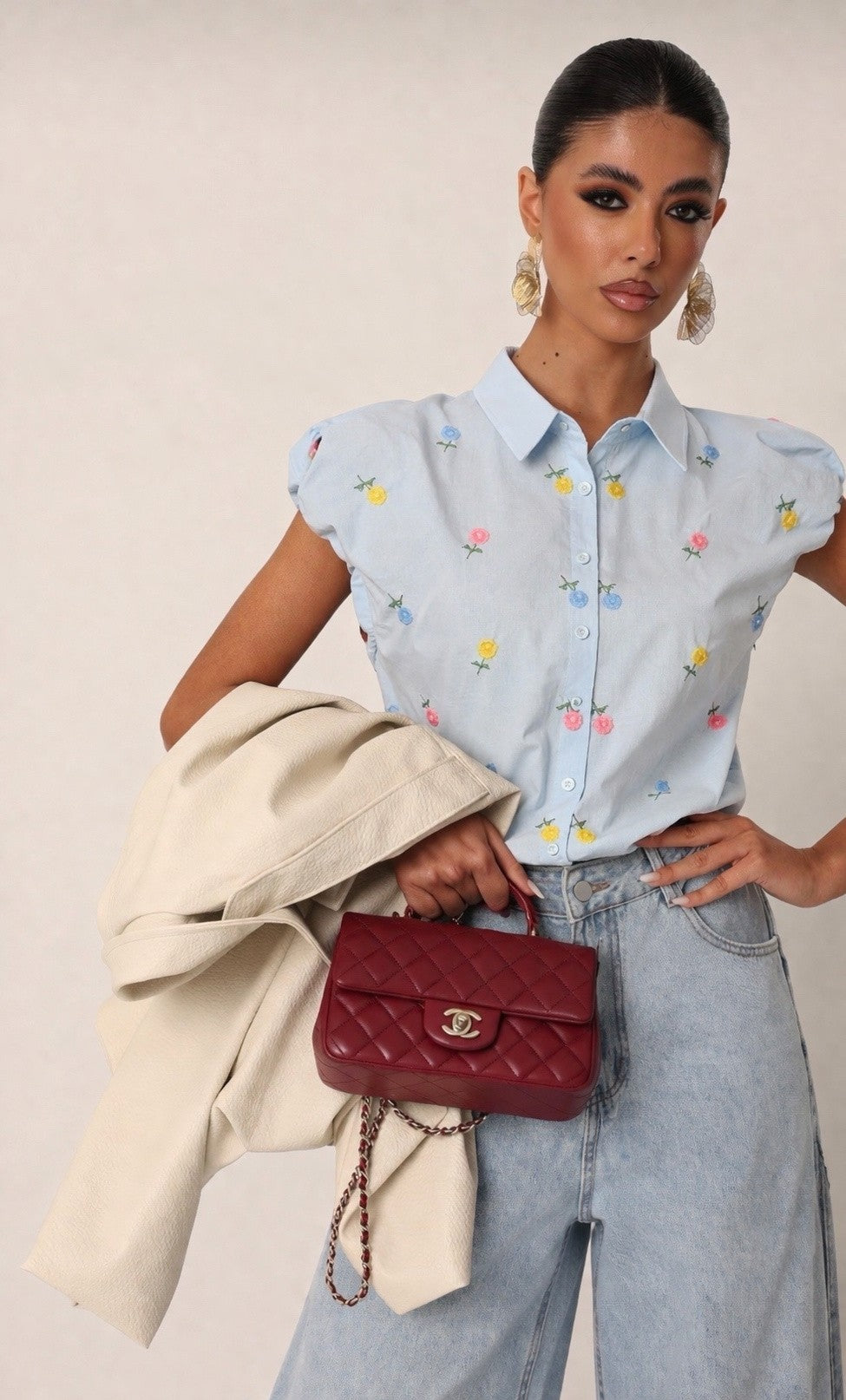 BLUE BLOOM SHIRT